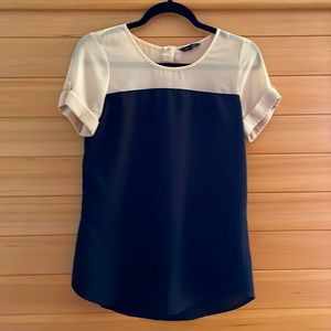 Naked Zebra Nude & Black Blouse XS